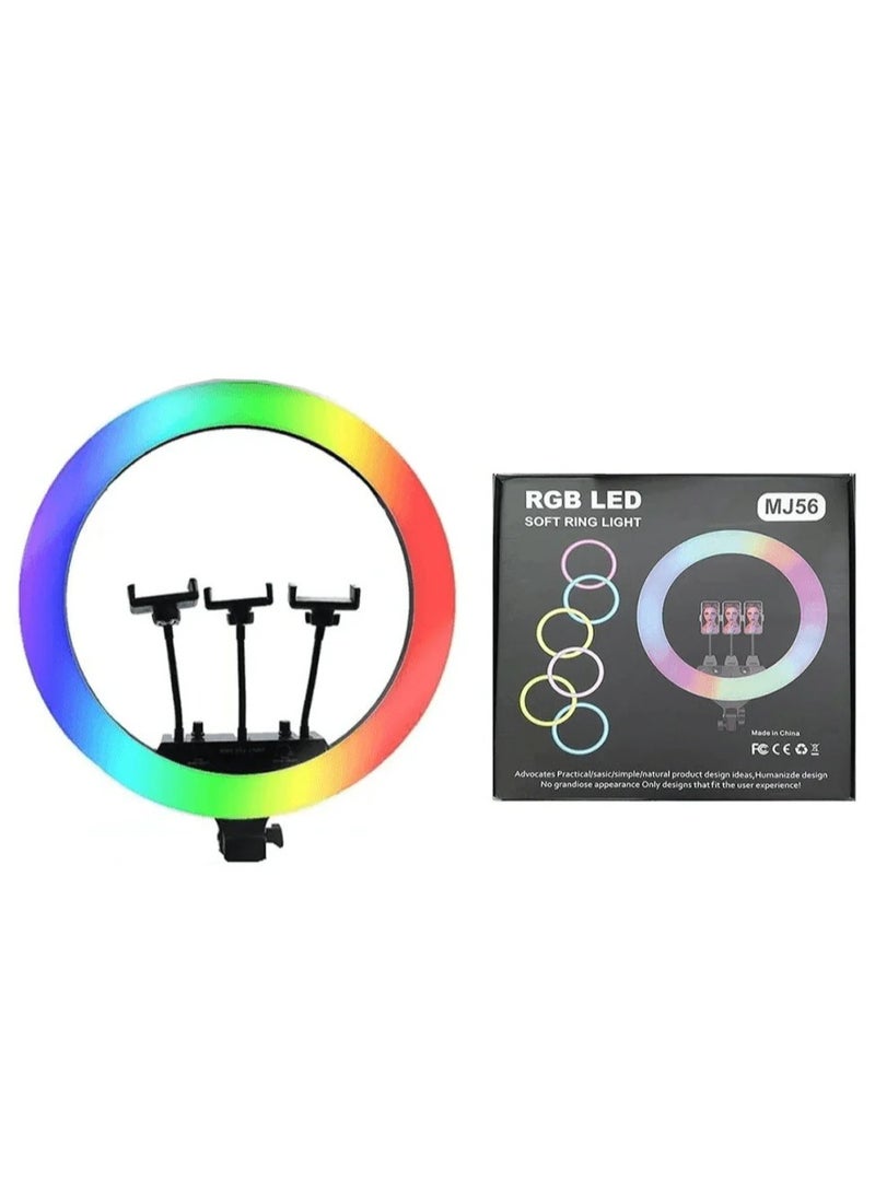 MJ 22inch Multicolour RGB LED Soft Ring Light MJ56 - Image 1